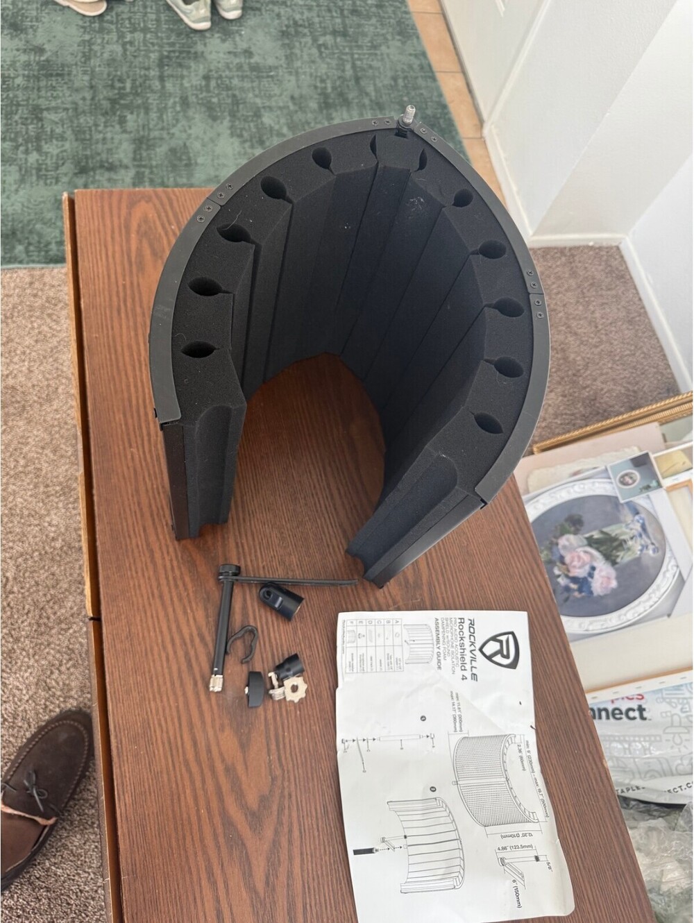 Rockville RockShield 4 Mic Isolation Shield – Complete Kit w/ Mounting Hardware